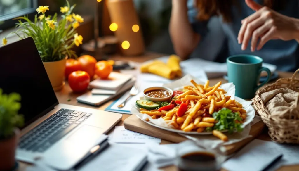 גלה מדוע אכילה ליד השולחן בצהריים עלולה לפגוע בבריאות ובקריירה שלך, ומה מומחים ממליצים לעשות במקום.